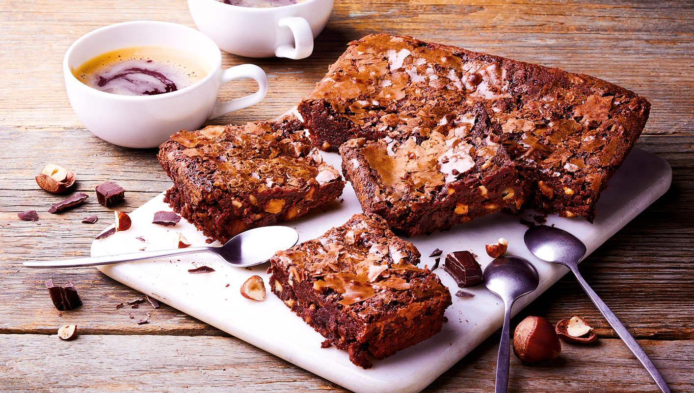 Brownie chocolat noisette