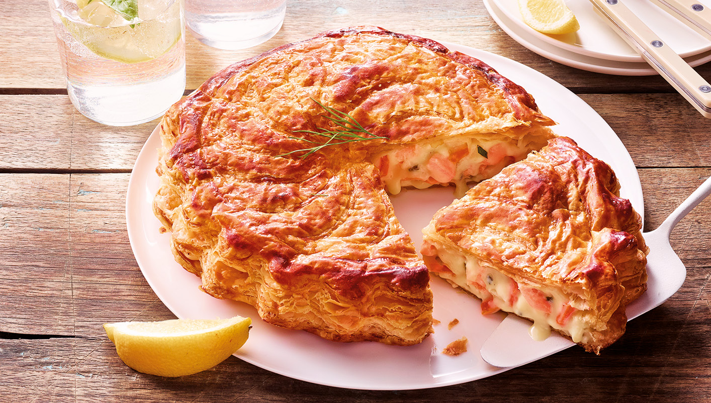 Tourte saumon/petits légumes