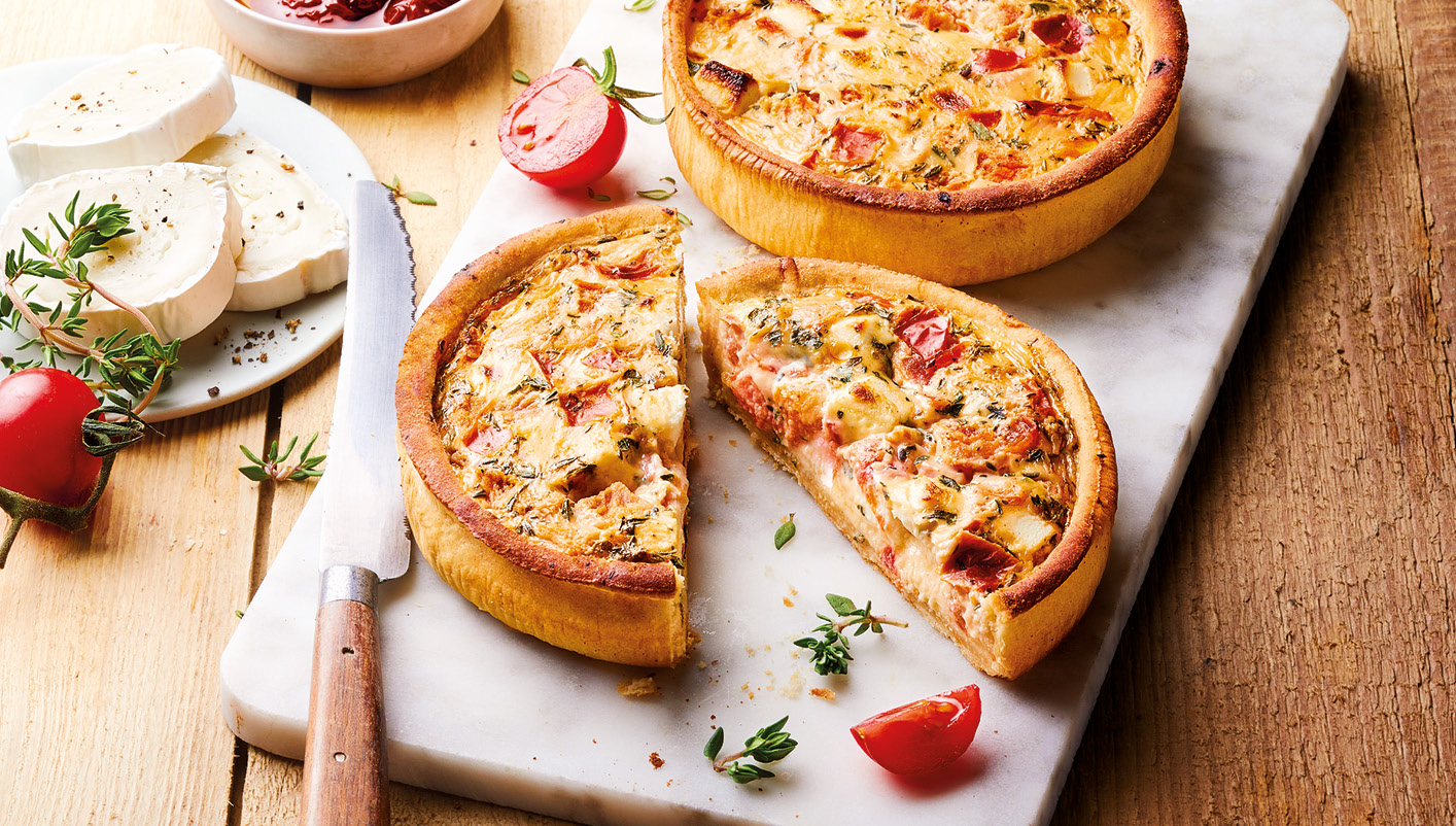 2 Tartes chèvre/tomates