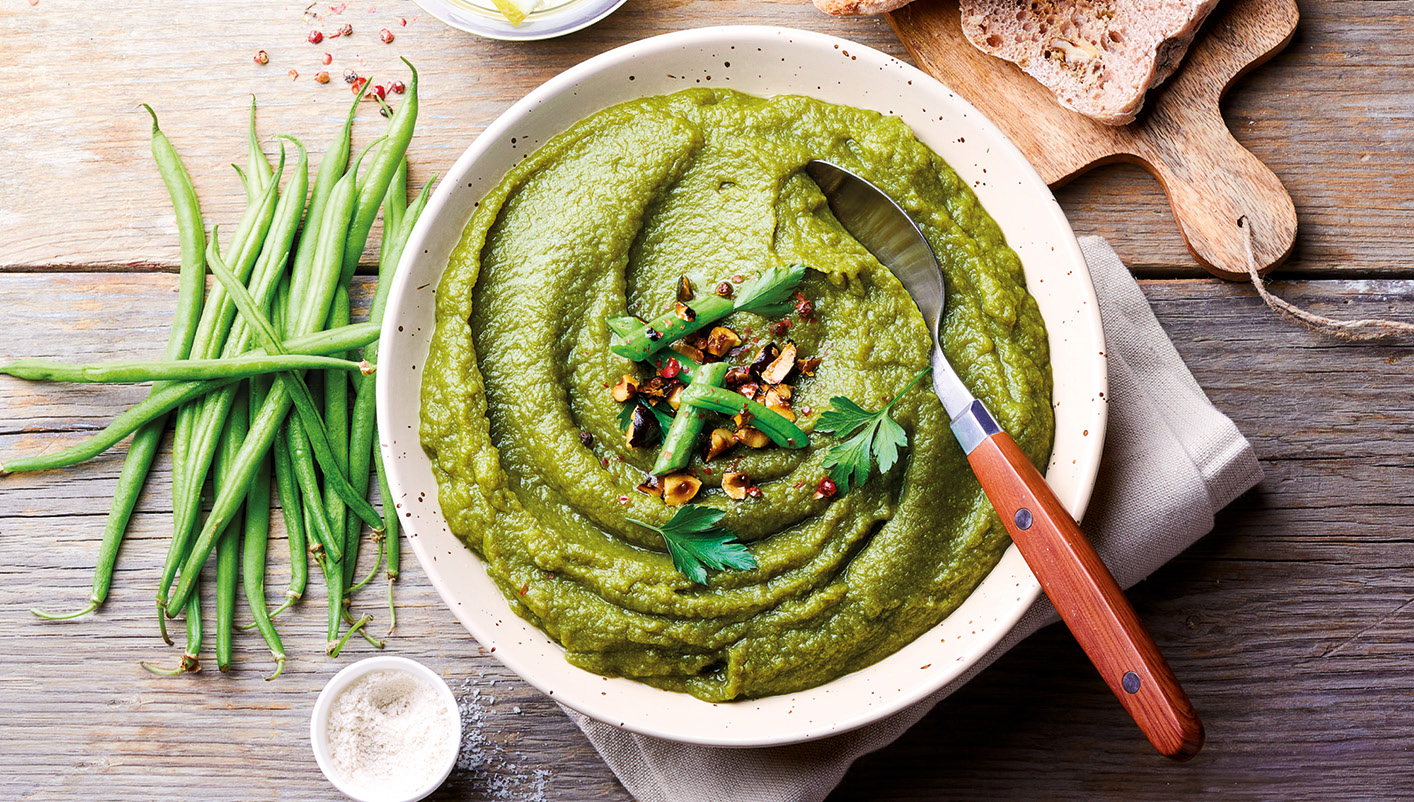 Purée de haricots verts