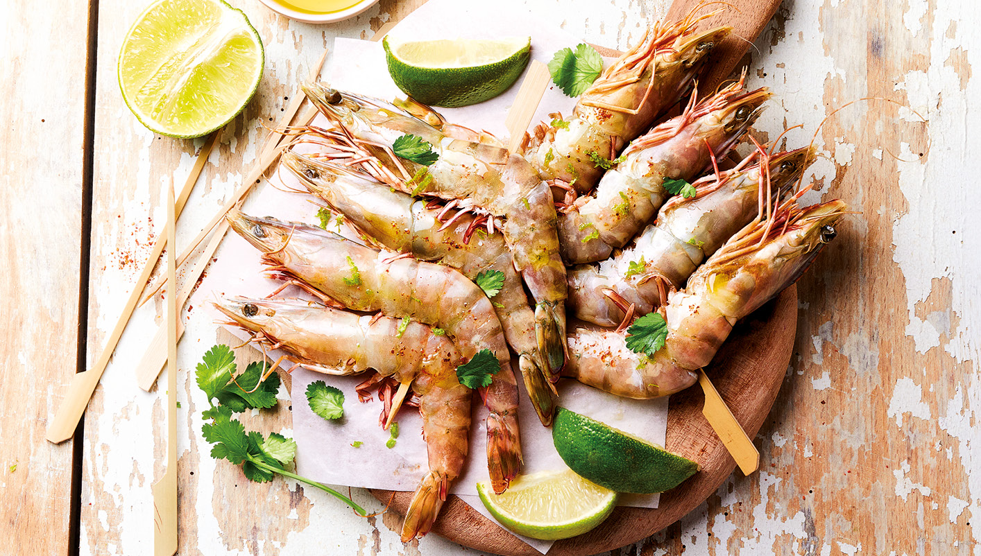 Gambas entières crues