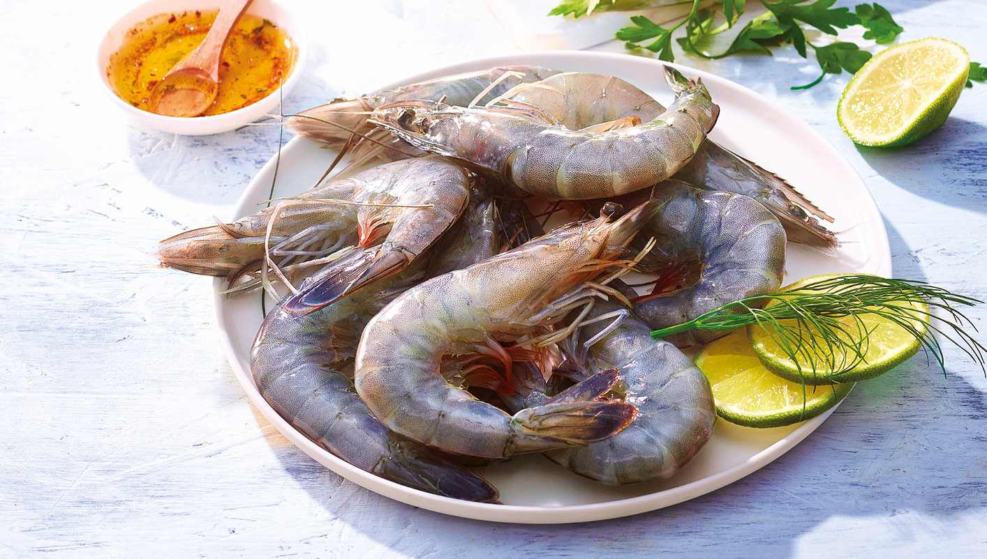 Gambas bleues entières crues - 8/12 pièces