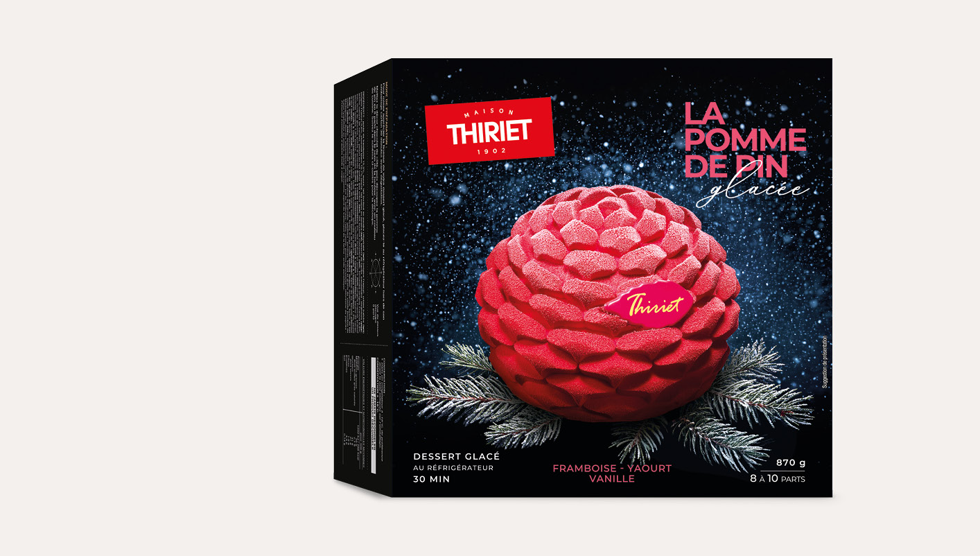 La Pomme de pin glacée - framboise / yaourt / vanille