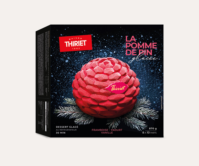 La Pomme de pin glacée - framboise / yaourt / vanille