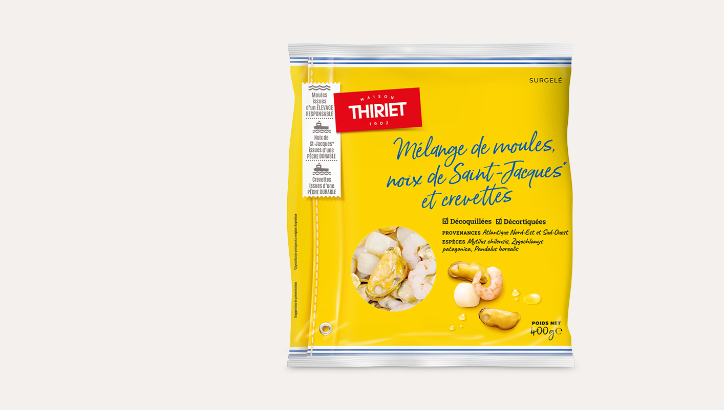 Mélange de moules, noix de St-Jacques et crevettes