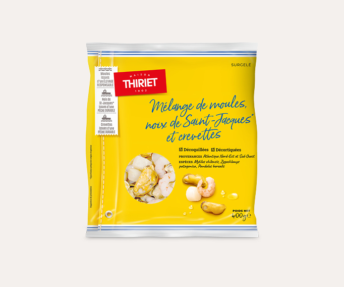 Mélange de moules, noix de St-Jacques et crevettes