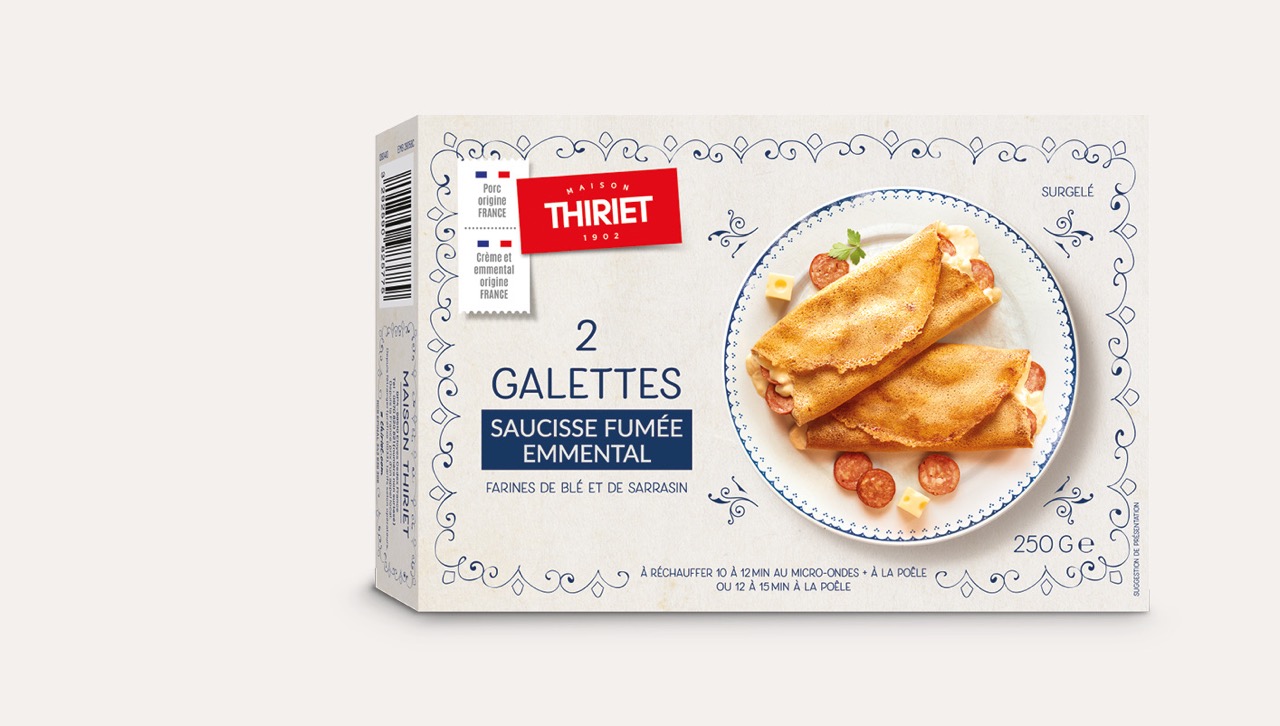 2 Galettes saucisse fumée/emmental