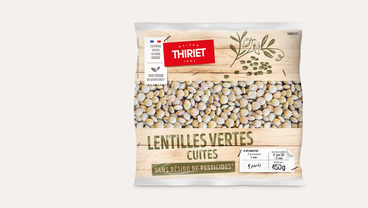 Lentilles vertes cuites