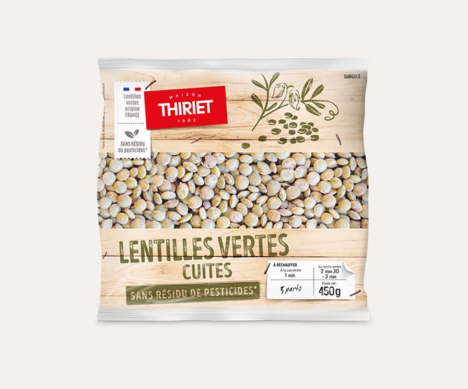 Lentilles vertes cuites