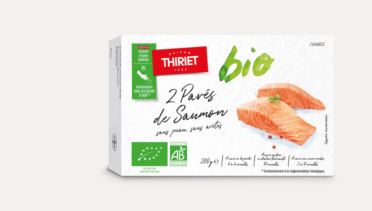 2 Pavés de saumon biologiques sans peau