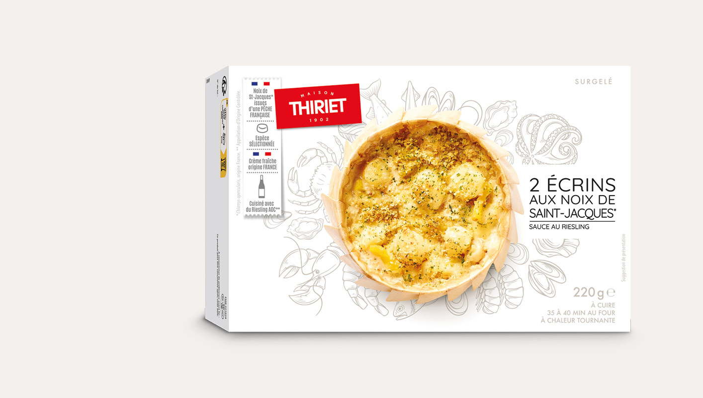 2 Ecrins aux noix de St-Jacques*, sauce au Riesling