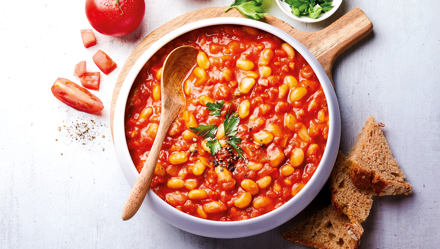 Haricots blancs cuisinés à la tomate