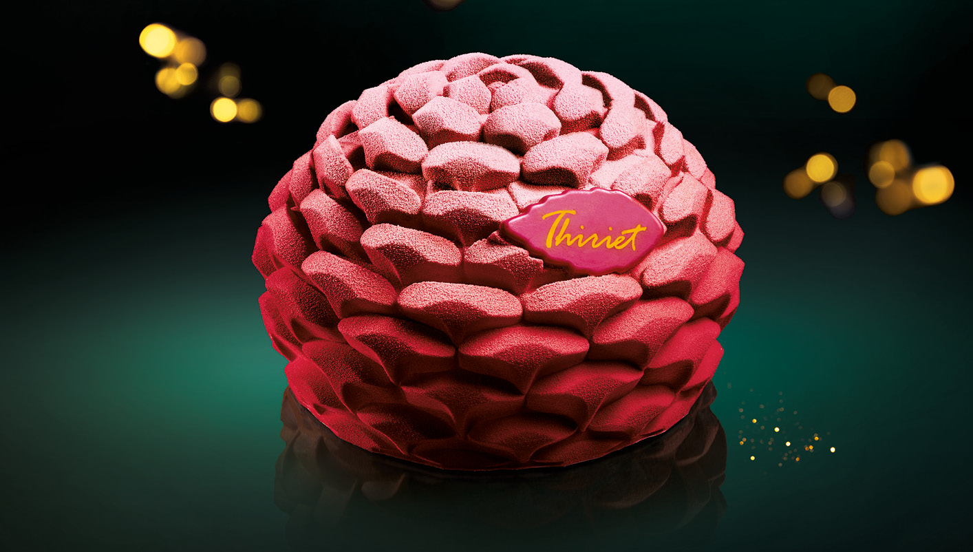 La Pomme de pin glacée - framboise / yaourt / vanille