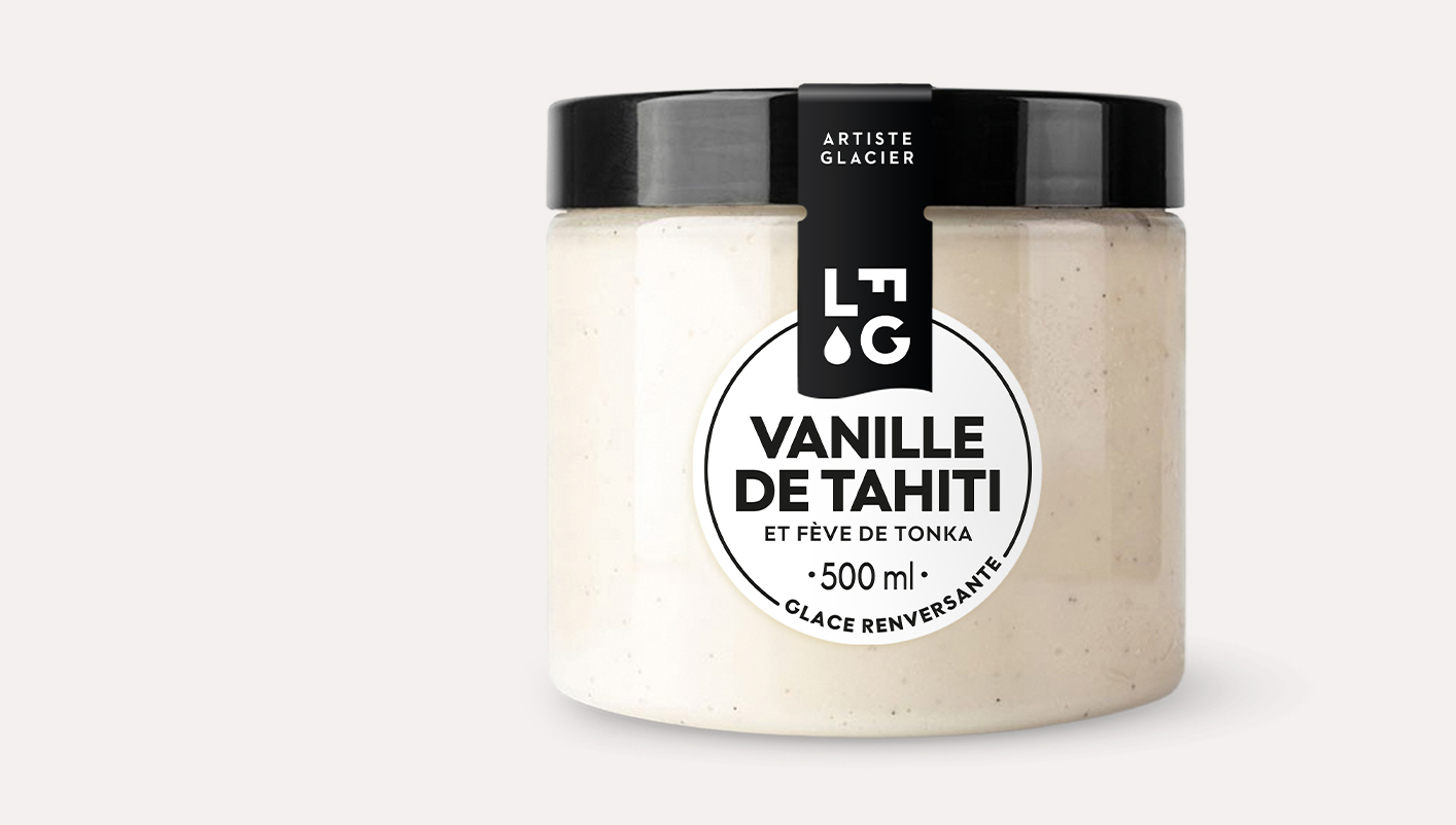 Crème glacée artisanale vanille de Tahiti et fève de tonka
