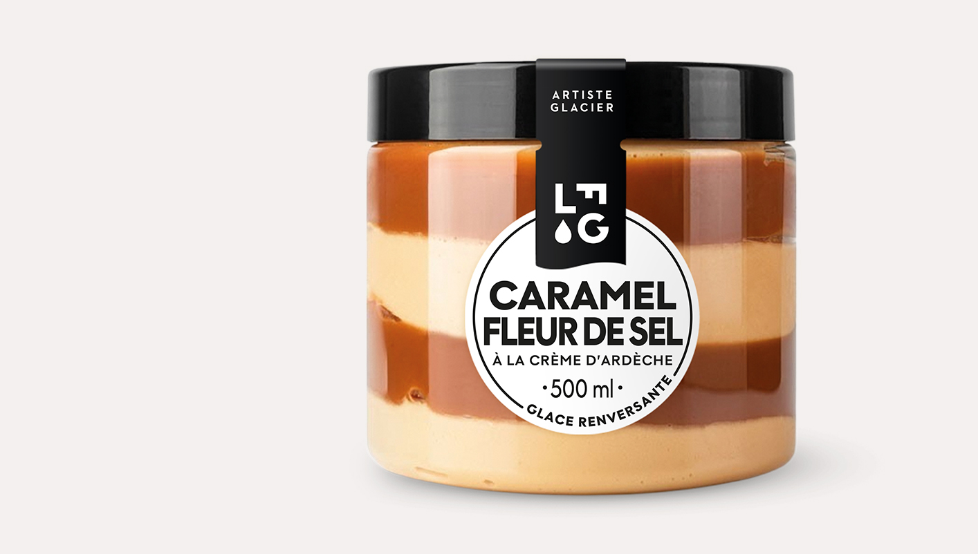 Crème glacée artisanale caramel fleur de sel