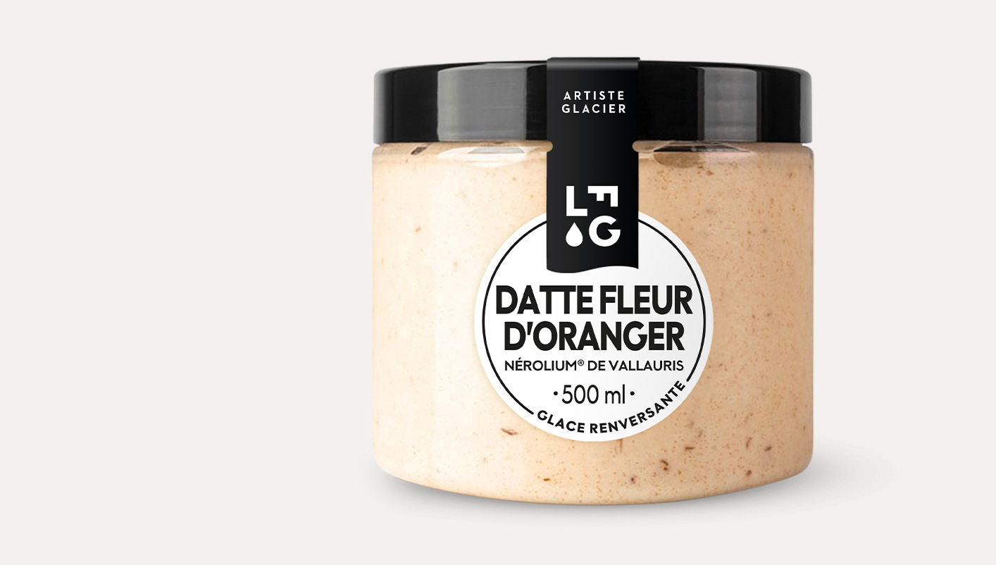 Crème glacée Datte Medjool et fleur d'oranger