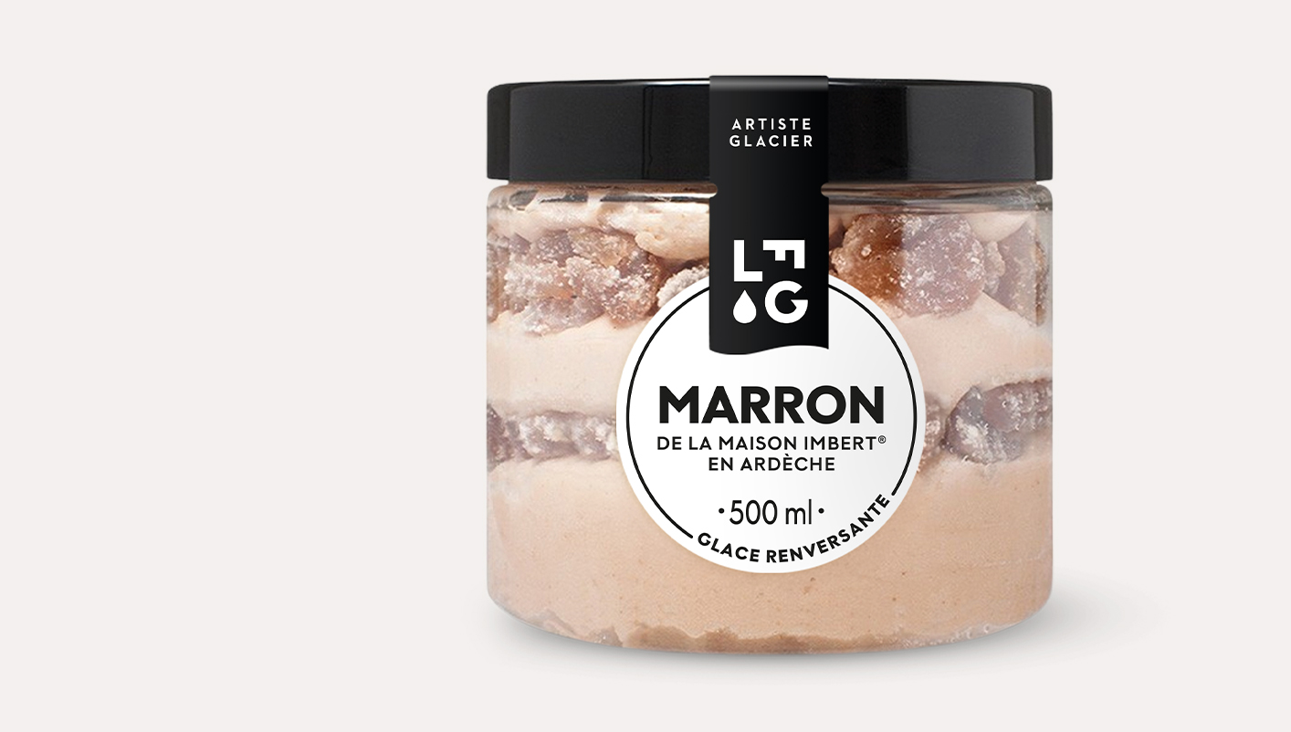 Crème glacée artisanale marron de la maison Imbert
