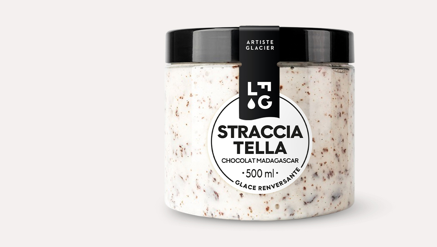 Crème glacée Stracciatella au chocolat noir de Madagascar