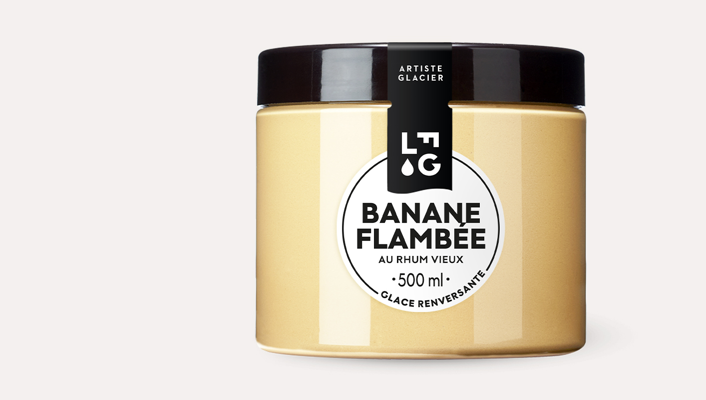 Glace Banane Flambée au vieux rhum
