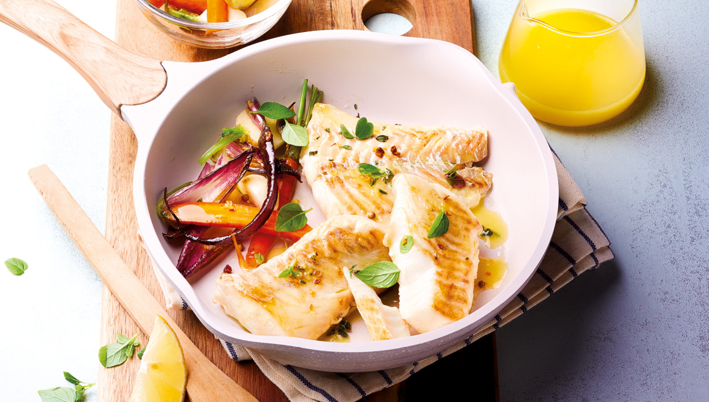 Filets d'églefin coupés en portions