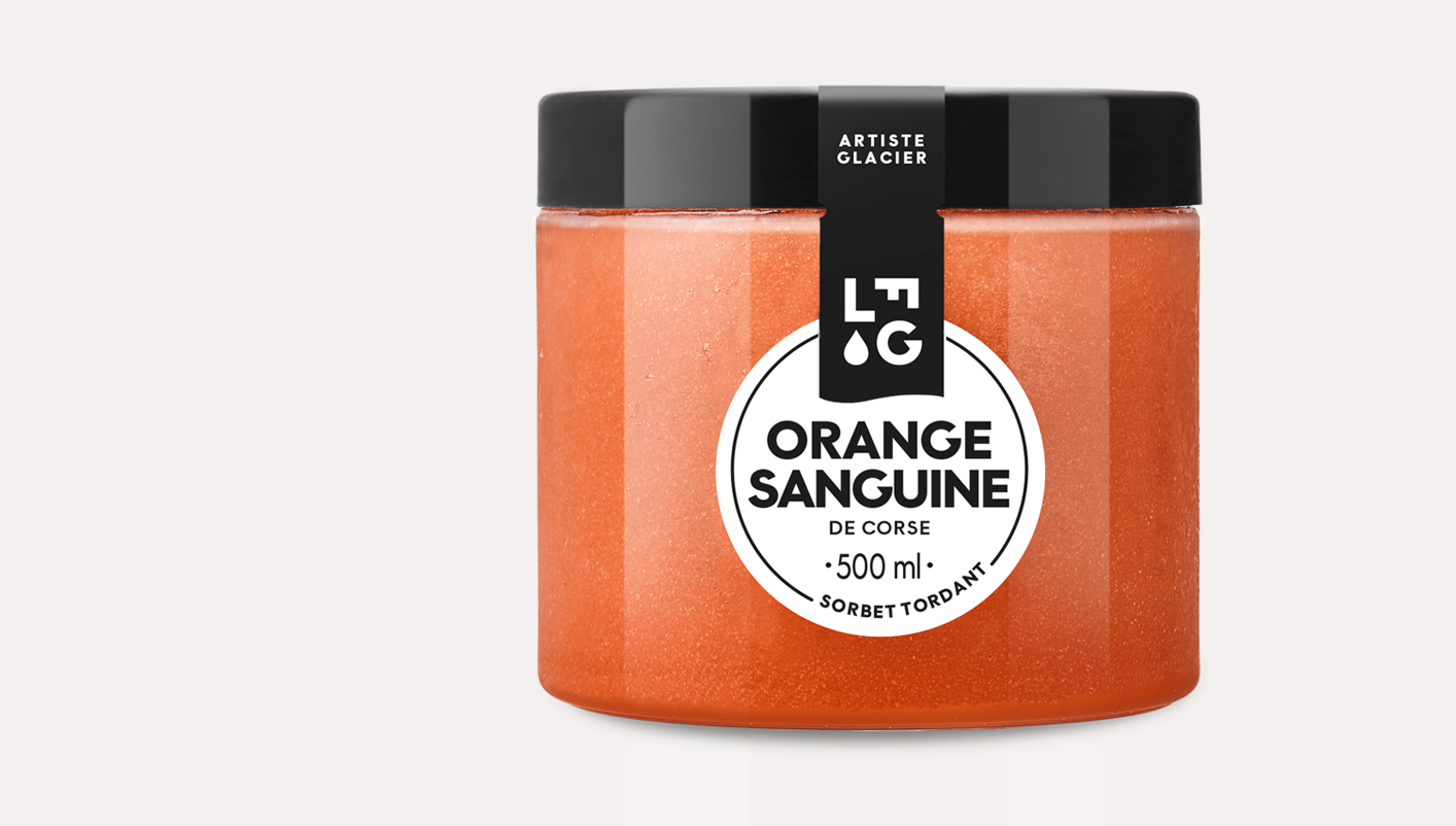 Sorbet plein fruit artisanal Orange sanguine de Corse