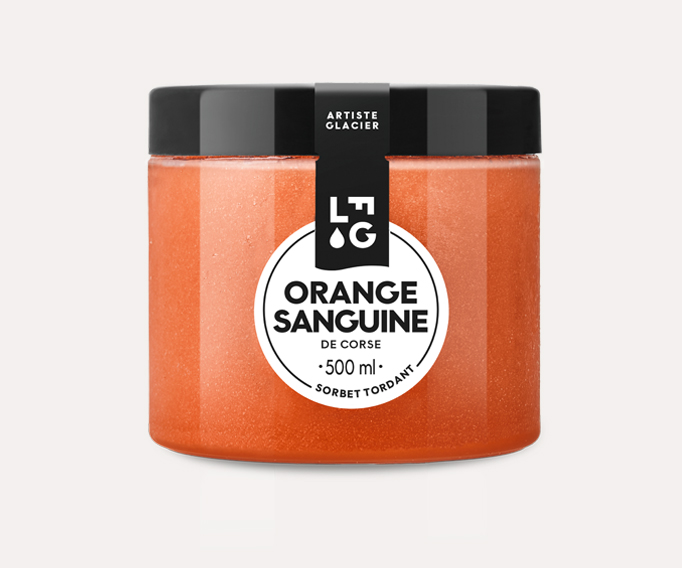 Sorbet plein fruit artisanal Orange sanguine de Corse