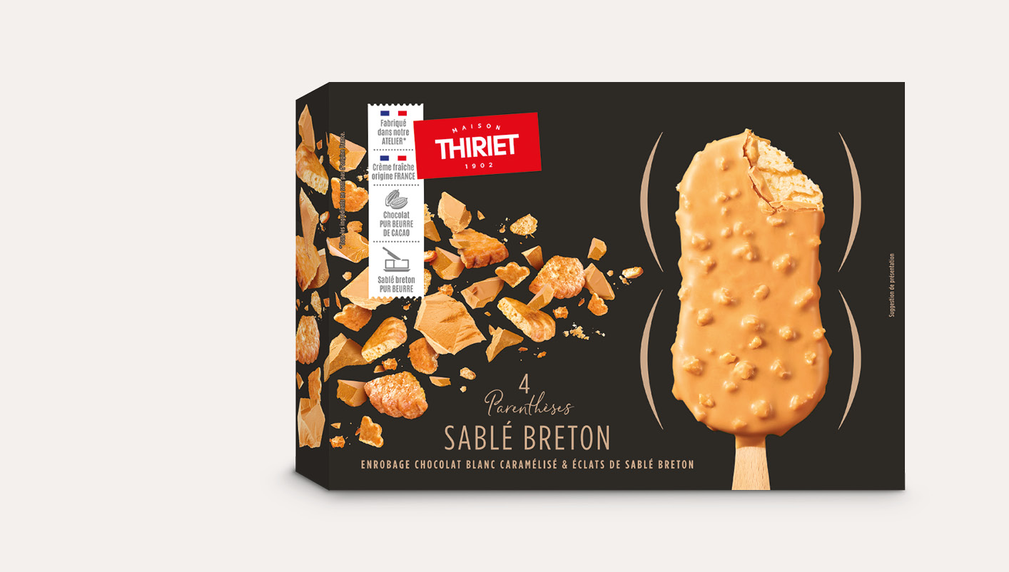 4 Parenthèses sablé breton enrobage chocolat blanc