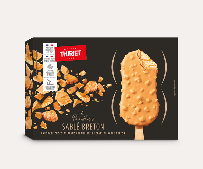 4 Parenthèses sablé breton enrobage chocolat blanc