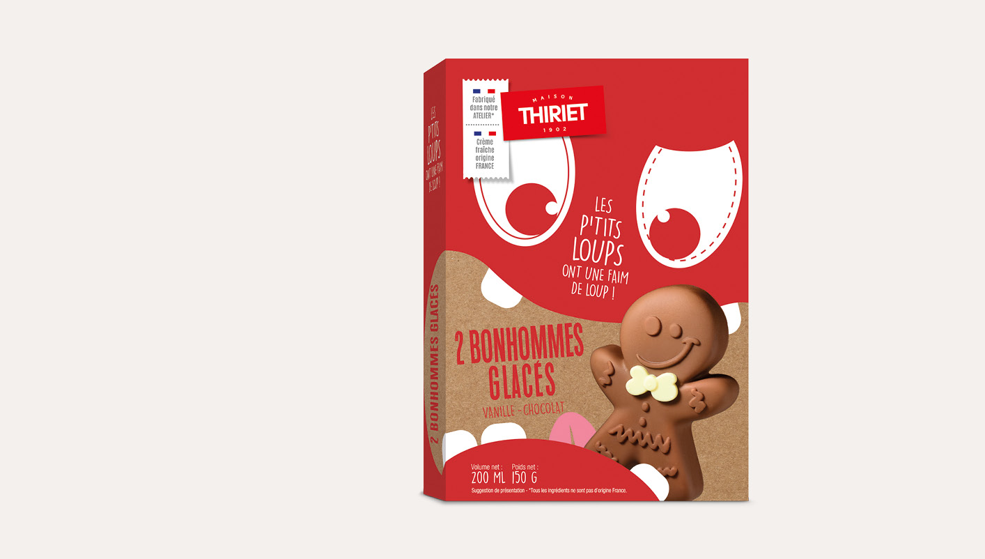 2 Bonhommes glacés - vanille/chocolat