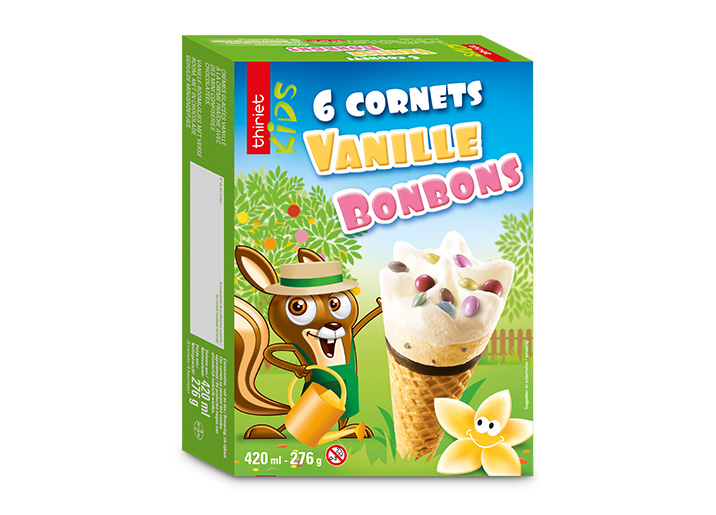6 Cornets Vanille/Bonbons