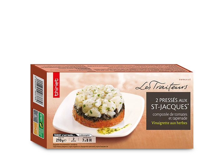 2 Pressés de St-Jacques*, compotée de tomate