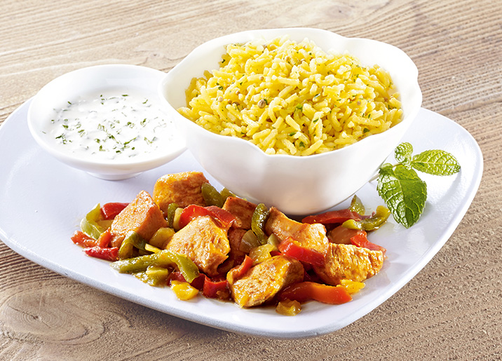 Poulet façon tandoori et riz basmati