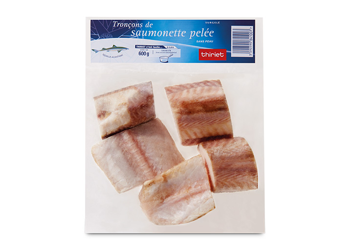 Tronçons de saumonette pelée