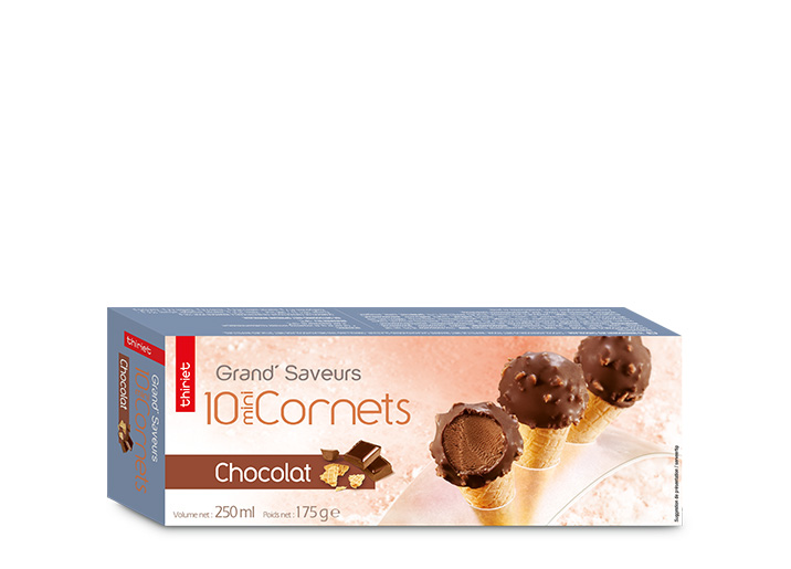 10 Mini Cornets Chocolat
