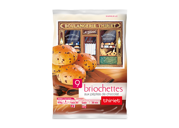 9 Briochettes pur beurre aux pépites de chocolat