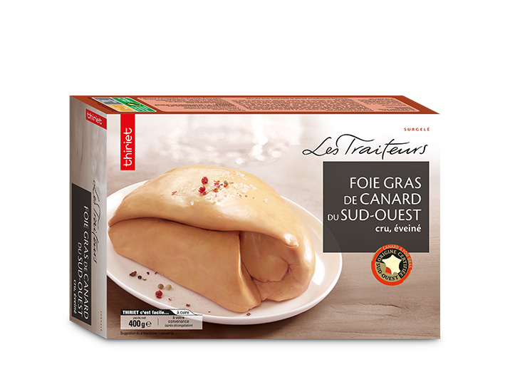 Foie gras de canard du Sud-Ouest, cru, éveiné