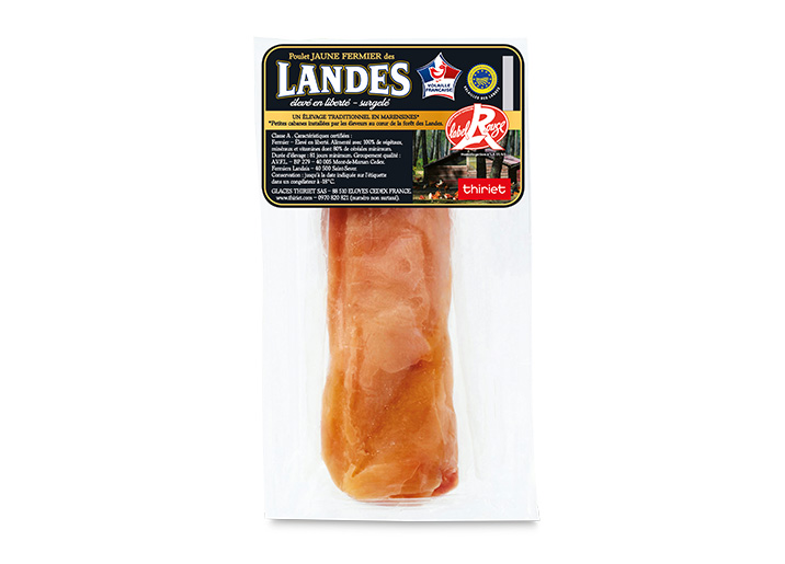 2 Filets de poulet jaune fermier des Landes LR