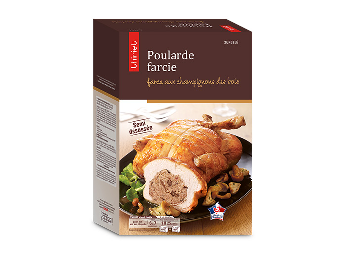 Poularde farcie, farce aux champignons des bois