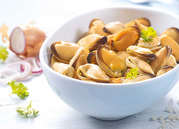 Moules du Pacifique cuites décoquillées