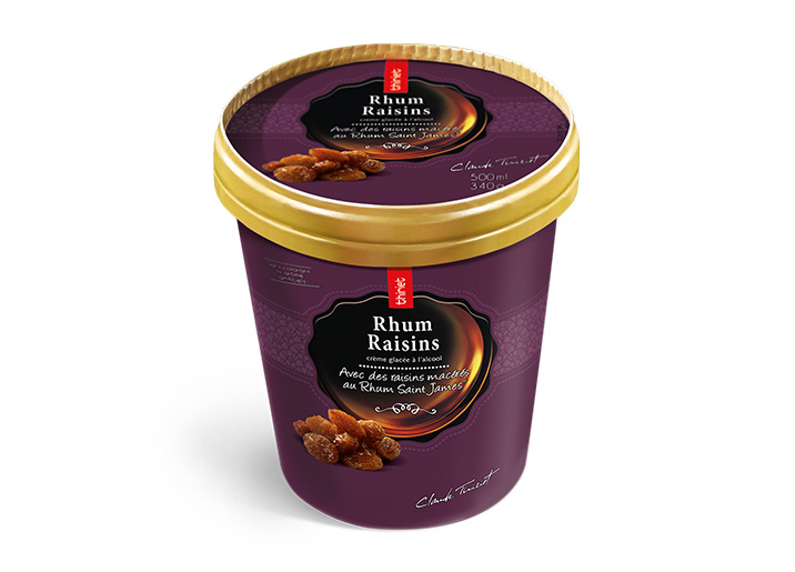Crème glacée Rhum raisins