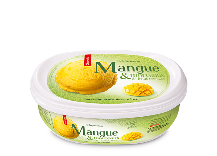 Sorbet Mangue et morceaux de fruits exotiques