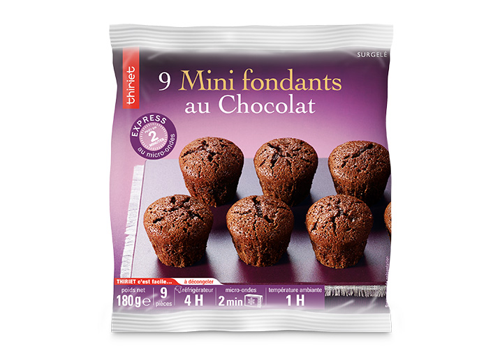 9 Mini fondants au chocolat