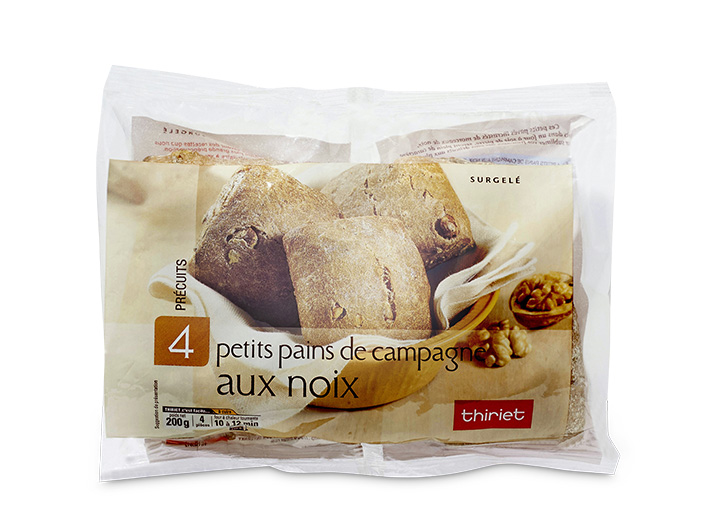 4 Petits pains de campagne aux noix