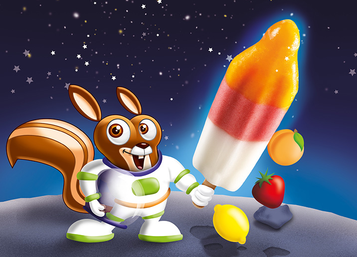8 Fusées citron/fraise/abricot