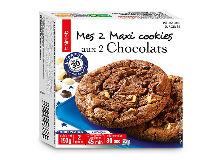 2 Maxi cookies aux 2 chocolats