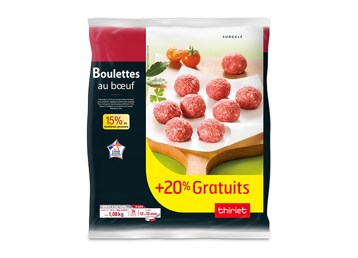 Boulettes au boeuf + 20% gratuit