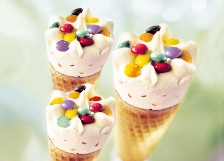 6 Cornets Vanille/Bonbons