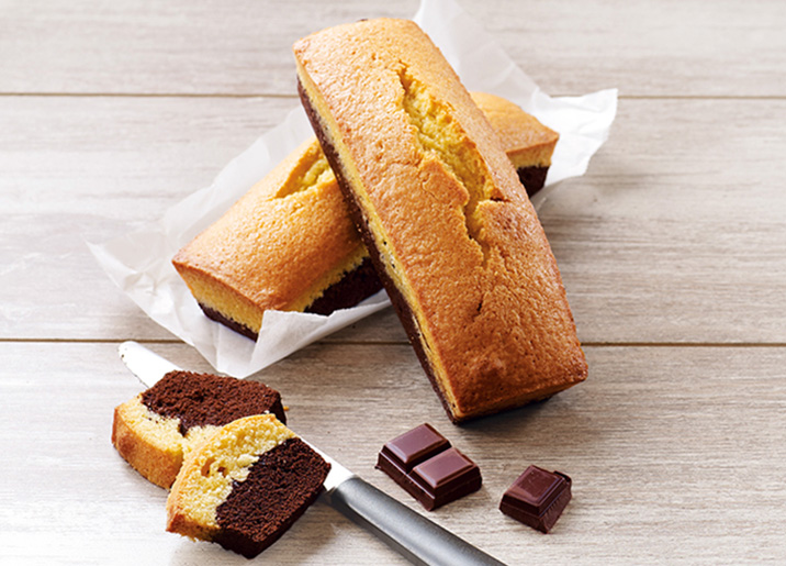 Cake marbré vanille/chocolat