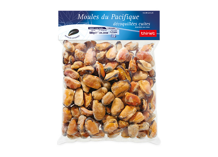 Moules du Pacifique cuites décoquillées