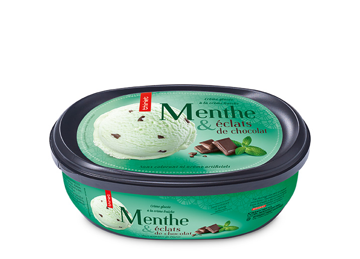 Crème glacée Menthe et éclats de chocolat